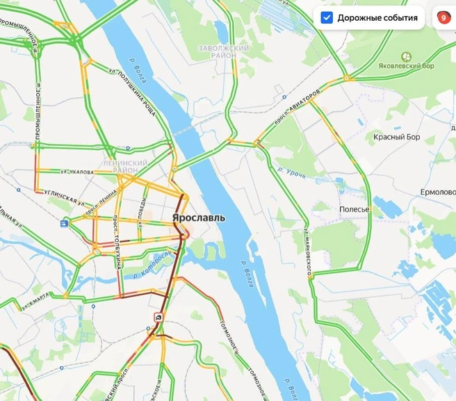 Парализовано движение на Московском проспекте | Источник: «Яндекс Карты»
