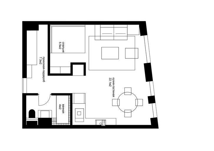 #Myflat: квартира в Москве по проекту Archpole