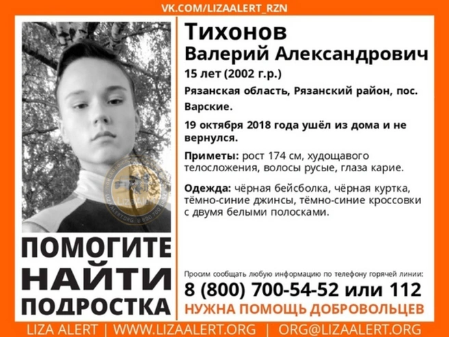 Под Рязанью пропал 15-летний подросток | ya62.ru