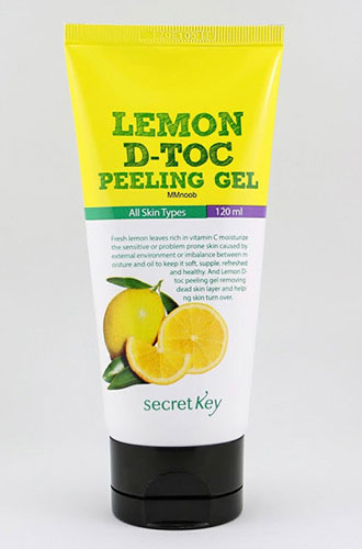 Пилинг для лица c экстрактами центеллы, алоэ вера, гамамелиса и цветов ромашки Lemon D-Toc Peeling Gel, Secret Key