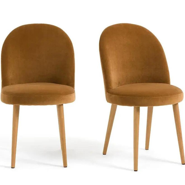 Комплект из двух велюровых стульев Inès, La Redoute