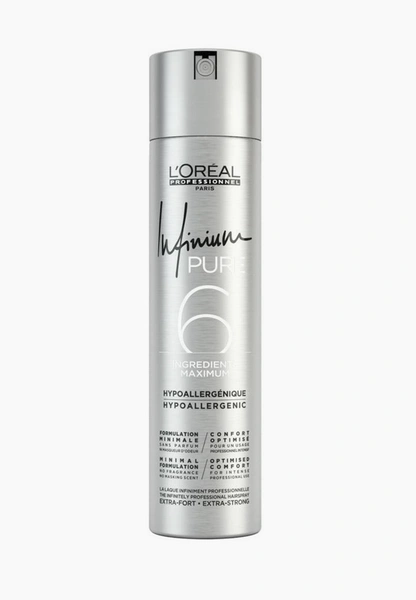 Лак для волос L'Oreal Professionnel Infinium Pure Strong сильной фиксации 