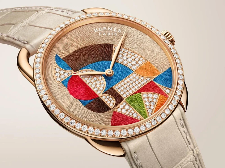 Как выглядят эксклюзивные «шелковые» часы Hermès с лошадью | marieclaire.kz