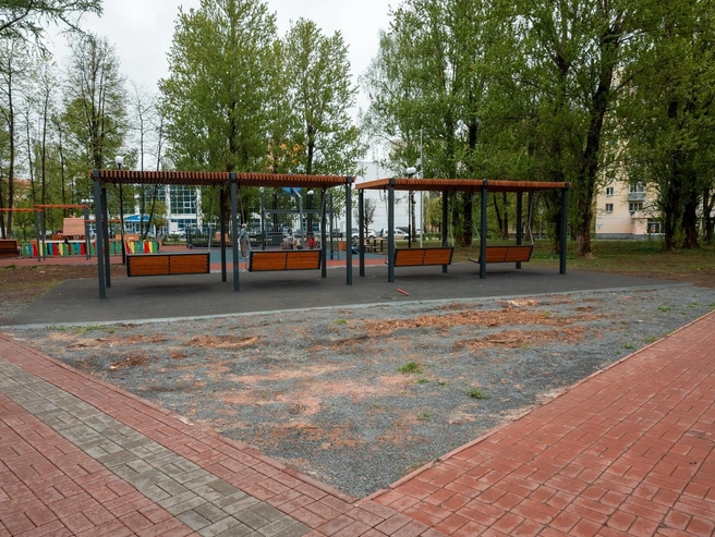 На некоторых участках благоустройство еще не закончено | Источник: Александр Куренной / 76.RU
