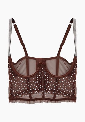 Корсет Victoria's Secret BRA TOP, цвет: коричневый, RTLABZ236301 — купить в интернет-магазине Lamoda
