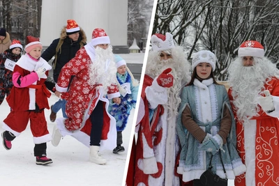 В Перми прошёл забег Дедов Морозов и Снегурочек