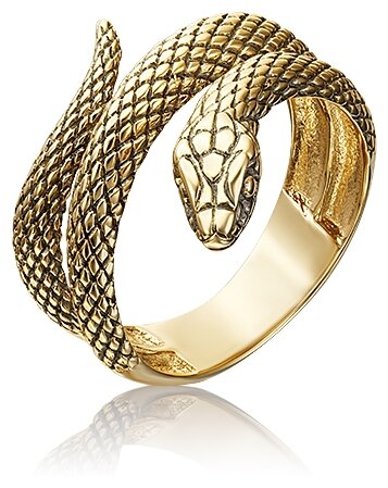 Кольцо «Змея» из желтого золота