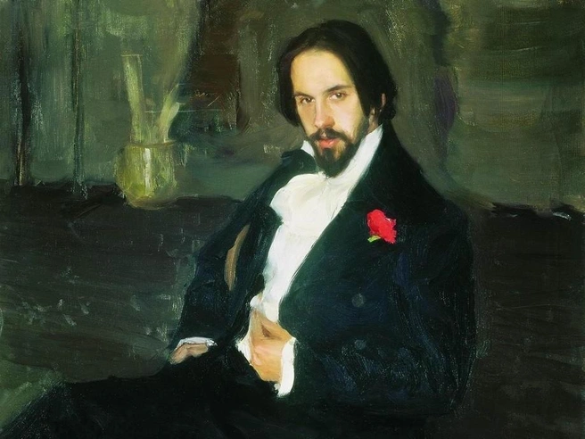 фрагмент «Портрета Ивана Билибина» кисти Бориса Кустодиева | Источник: wikimedia.org
