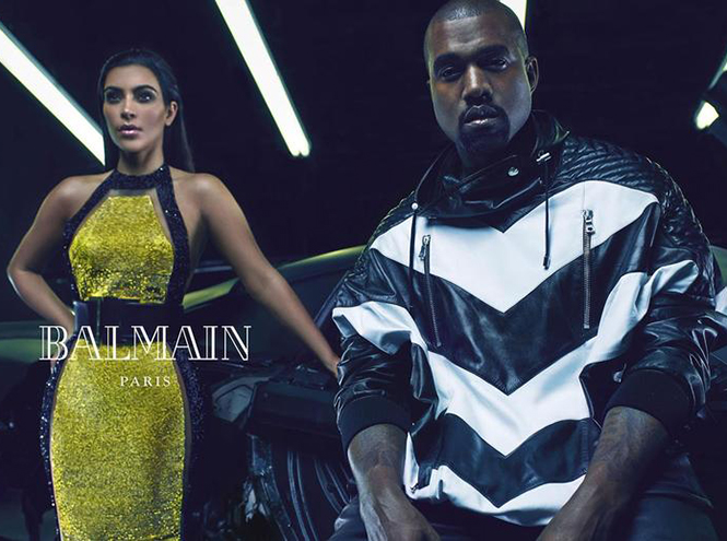 Канье Уэст и Ким Кардашьян представят коллекцию Balmain