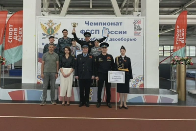 Сибирский округ - бронзовый призер Чемпионата ФССП по двоеборью