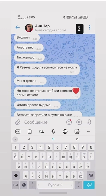 Эти сообщения Анна писала подруге | Источник: viktoria.kv.v / instagram.com* (Meta признана экстремистской организацией на территории РФ)