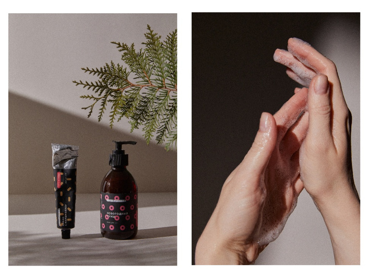 Eco-ELLE: «Самокат» х бьюти-бренд Laboratorium выпустили мыло и крем для рук с запахом новогодних напитков