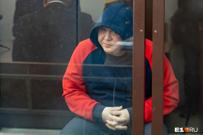 Александр Банников во время избрания меры пресечения | Источник: Владислав Лоншаков / E1.RU