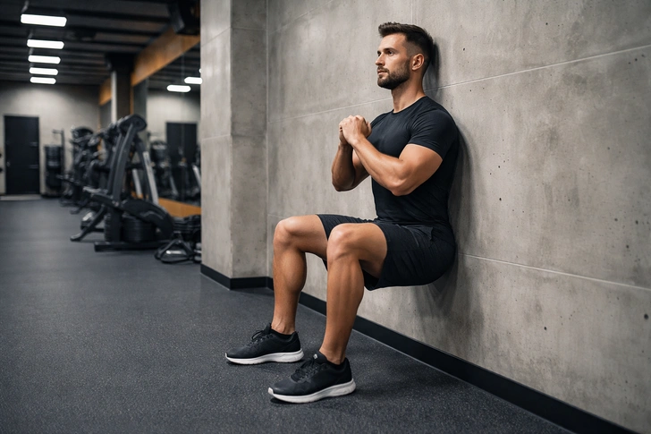 Тест на силу ног: сколько вы сможете продержаться в положении «присед у стены»? | Источник: AI