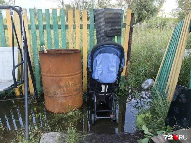 Дальше&nbsp;— поле. Тоже полностью под водой | Источник: Павел Красоткин / 72.RU 