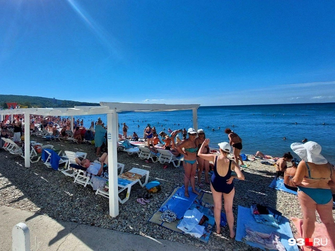 Свободные шезлонги найти сложно, но возможно | Источник: Екатерина Железнова / 93.RU