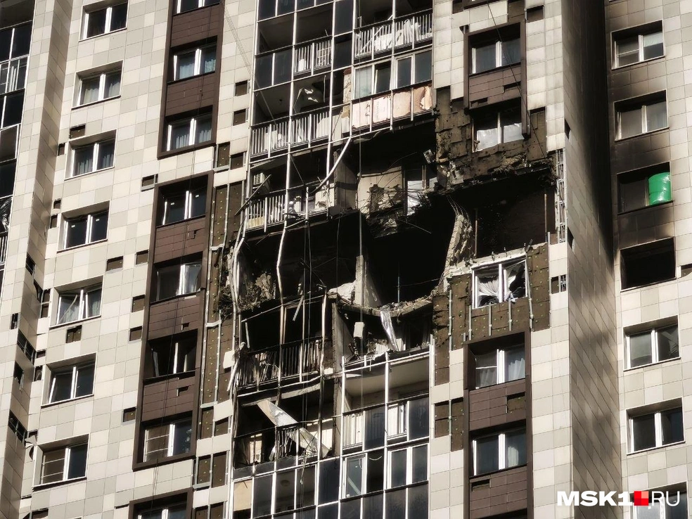 Удар пришелся со стороны двора | Источник: Михаил Мечев / MSK1.RU
