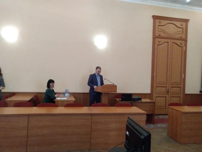 В выступлении Андрея Потапова чувствовался опыт — чеканил каждое слово | Источник: Анна Лебедева