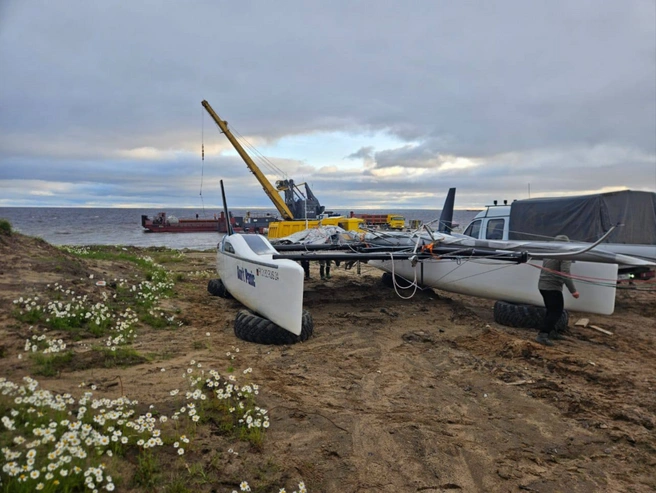 Катамаран тоже скоро вернут в Красноярск  | Источник: Catamaran Don’t Panic / Telegram