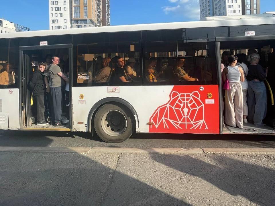Пермяки жалуются на толкучку в автобусах — проверяем, как они пытаются утрамбоваться в салоны: фото