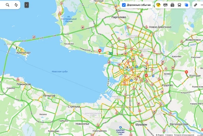 В Петербурге пробки усилились после утреннего часа пик