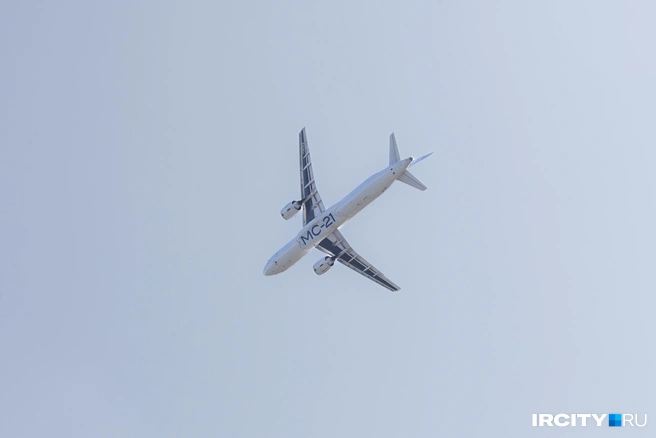 Первый импортозамещенный МС-21 с российскими двигателями выполнил перелет из Иркутска в Подмосковье | Источник: Даниил Конин / «ИрСити»