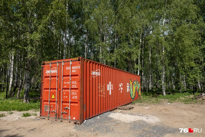 Контейнер в дальней части парка | Источник: Александр Куренной / 76.RU