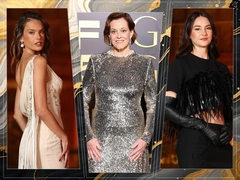 Амбросио в игривой бахроме и Куриленко в строгой классике: звезды на гала-ужине премии «Золотой глобус»