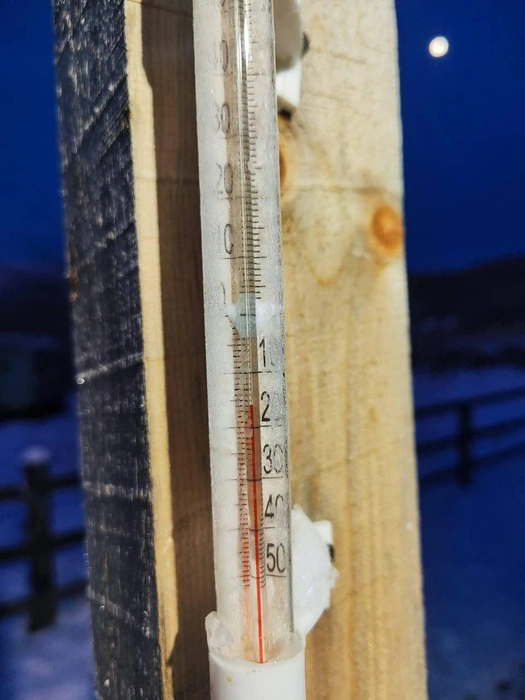 Градусник минувшей ночью | Источник: Светлана Торгашина