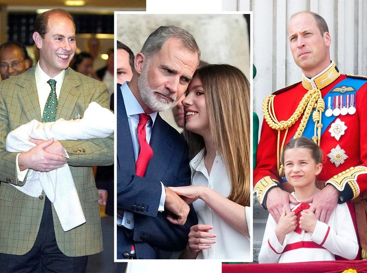 Принц Эдвард с дочерью Луизой, король Филипп с дочерью Софией, Принц Уильям с дочерью Шарлоттой | marieclaire.ru