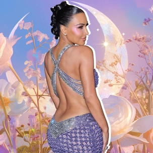 Ким Кардашьян подтверждает тренд на фиолетовый цвет в одежде зимой 2025/26