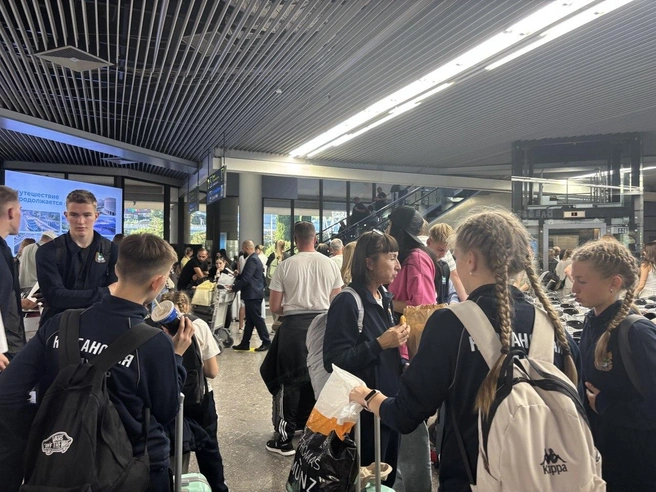 Всех пассажиров попросили спуститься на первый этаж | Источник: предоставлено читателем SOCHI1.RU