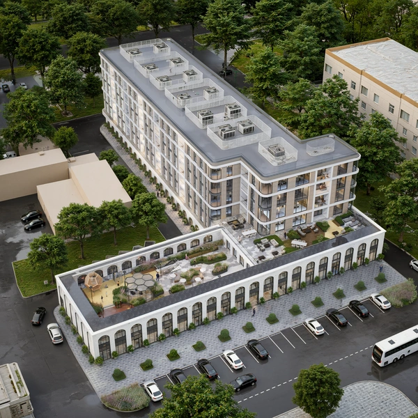 Жилой дом с торговой галереей вдоль Куйбышева будет не выше 6 этажей | Источник: Пресс-служба компании «Практика»