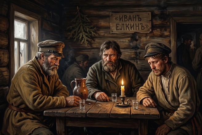Мужики пили, да без особой радости | Источник: Юрий Скулыбердин / Городские медиа