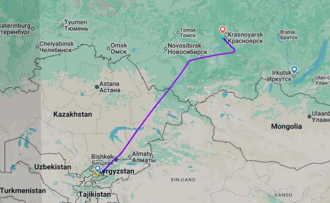 Полет в Иркутск продолжат в тот же день | Источник: flightradar24.com
