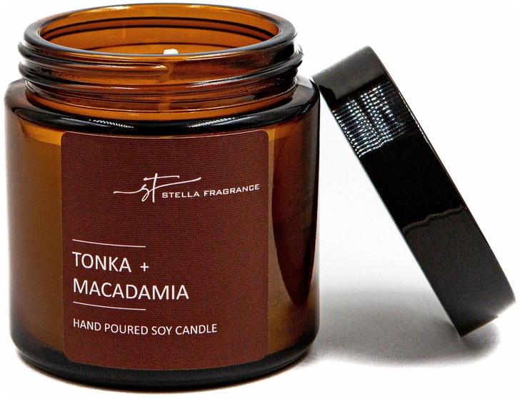 Свеча ароматическая в банке «TONKA MACADAMIA»