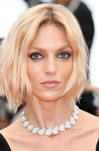 Аня Рубик Еще один тренд с подиума удачно вдохновленный на «обычную жизнь» польской моделью ─ неряшливая подводка. Неидеальные стрелки и легкая неряшливость вокруг глаз и привлекательны, и удобны. Но нам также понравился кайал по внутреннему нижнему веку (тоже бьюти-тренд последнего сезона), но его можно использовать только тем, у кого глаза широко поставлены. Также обратите внимание, что брови в таком варианте мейк-апа лучше не утяжелять косметикой, а помаду заменить на оттеночный блеск или бальзам для губ.