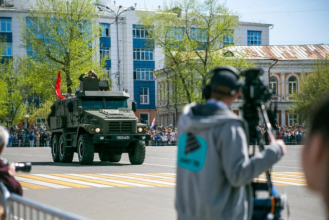 А это уже современная техника, находящаяся на вооружении российской армии | Источник: Ксения Филимонова / «ИрСити»