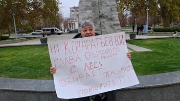 Гаянэ Саносян в центре Краснодара возле администрации | Источник: alfa-news.press