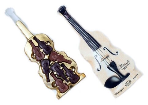 Конфеты «Вивальди», темный и молочный шоколад с кусочками какао-бобов и печенья (с музыкой), 140 г, пр-во «АтАг»