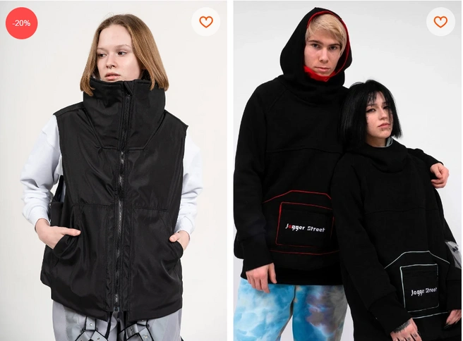 Скриншоты страницы сайта магазина Ивана | Источник: Jogger Street / joggerstreet.ru