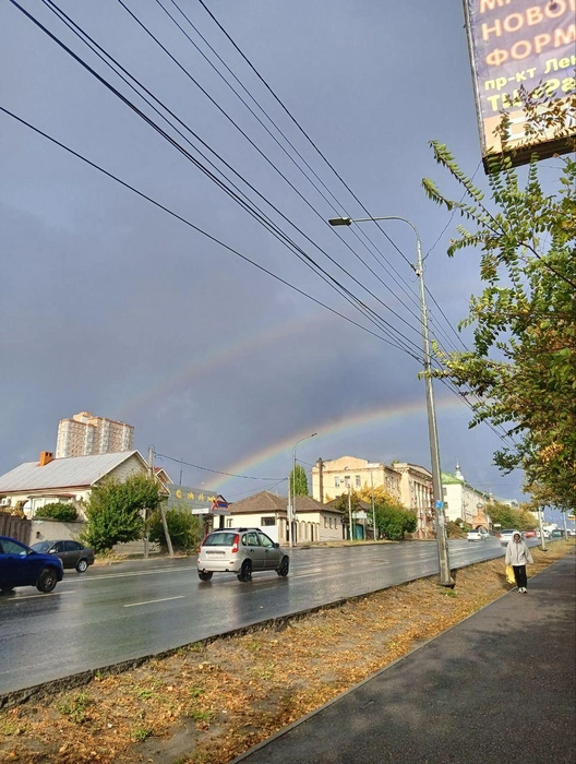 Радуга прошла прямо над храмом | Источник: читатели V1.RU
