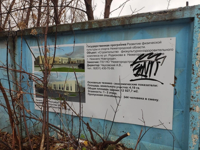 Спорткомплекс запланирован как двухэтажное здание | Источник: Наталья Бурухина / NN.RU