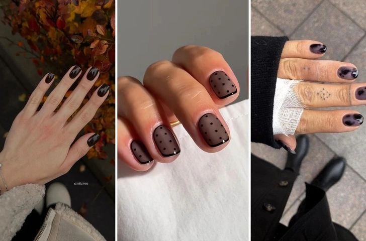 Осенний сезон: 20 самых красивых идей маникюра в темных оттенках