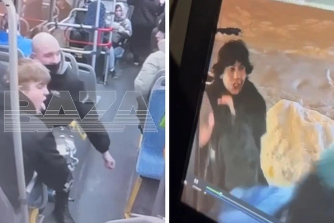 В сети появилось видео со словами, предположительно, водителя автобуса, где произошло громкое убийство | Источник: Baza / T.me, Макс Дивнич / T.me