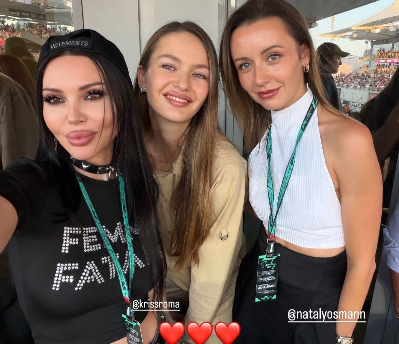 Роковая Самойлова очаровала Стейтема, Бородина модничала: русские звезды на гонках в Абу-Даби