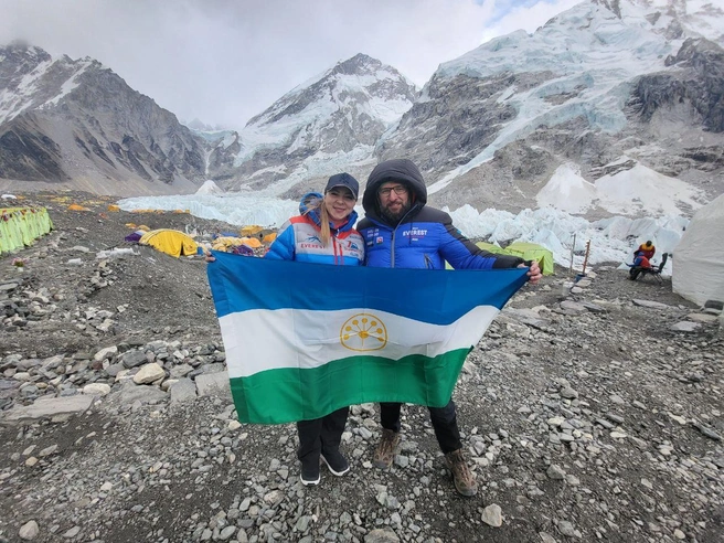 Там уфимец встретился с Вероникой Зариповой | Источник: Belkin online Everest 2022 / Telegram