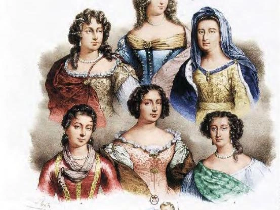 Несколько «роз из цветника» Людовика: (слева направо) Луиза де Лавальер, Атенаис де Монтеспан, Франсуаза де Ментенон, Мария-Луиза де Людр, Анжелика де Фонтанж, Гортензия Манчини | Источник: RUE DES ARCHIVE / VOSTOCK PHOTO