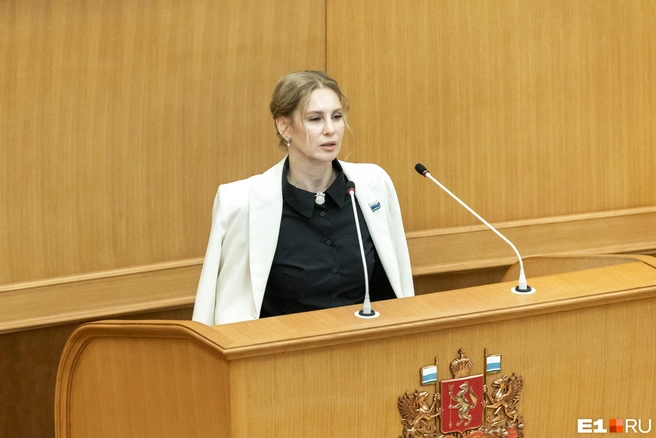 Екатерина Есина — депутат от «Справедливой России» | Источник: Владислав Лоншаков / E1.RU
