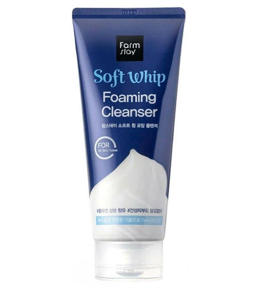 Farmstay пенка очищающая с гиалуроновой кислотой и коллагеном Soft Whip Foaming Cleanser